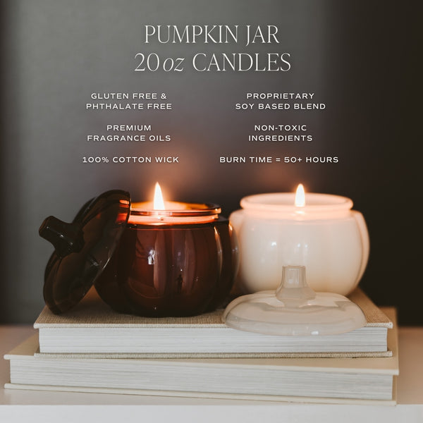 Sweet Water Decor Hello Fall Soy Candle, 20 oz Pumpkin Jar