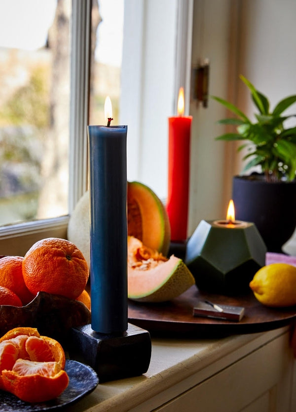 Greentree Home Candle, 9" Column Unscented Taper Handmade Beeswax Candles
