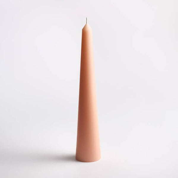 Greentree Home Candle, Tower Pillar Unscented Taper Handmade Beeswax Sculptural Candles