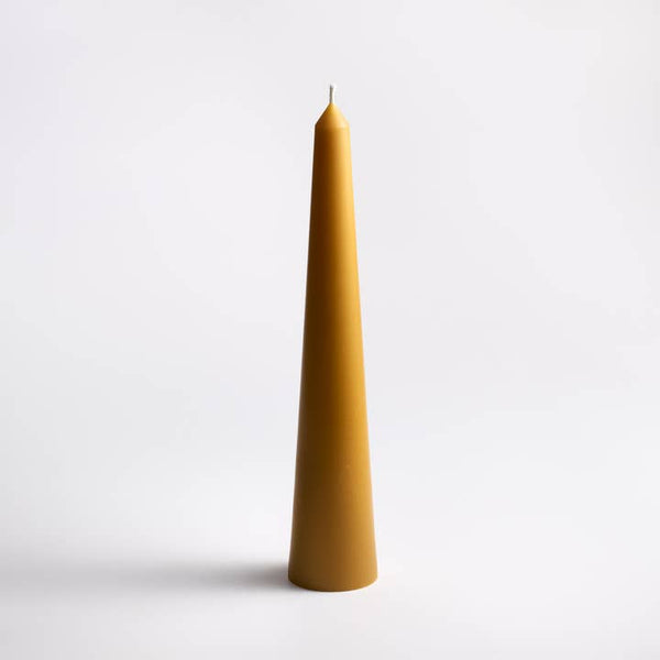 Greentree Home Candle, Tower Pillar Unscented Taper Handmade Beeswax Sculptural Candles