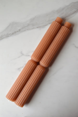 Pillar Beeswax Candlesticks - Set of 2