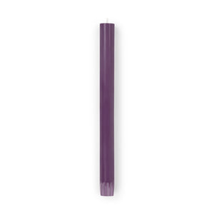 British Colour Standard 25cm / 10'' H Egg Plant Eco Dinner Candles, Gift Box of 6