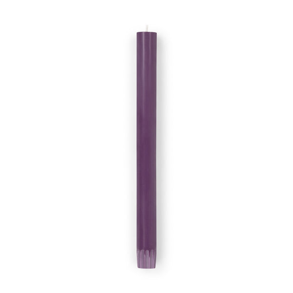 British Colour Standard 25cm / 10'' H Egg Plant Eco Dinner Candles, Gift Box of 6