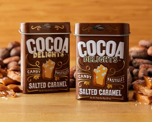 Cocoa Delights Candy, 1.07 Ounce (30g) Tin - 12 Count Display Box