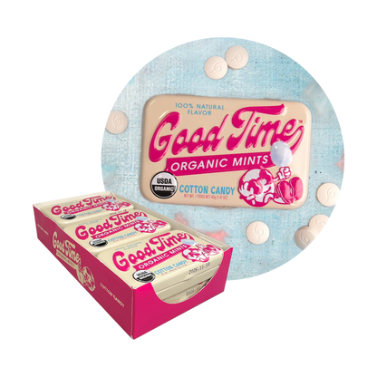 Good Time Organic Mints Candy, 1.41 Ounce (40g) Tin - 6 Count Display Tray