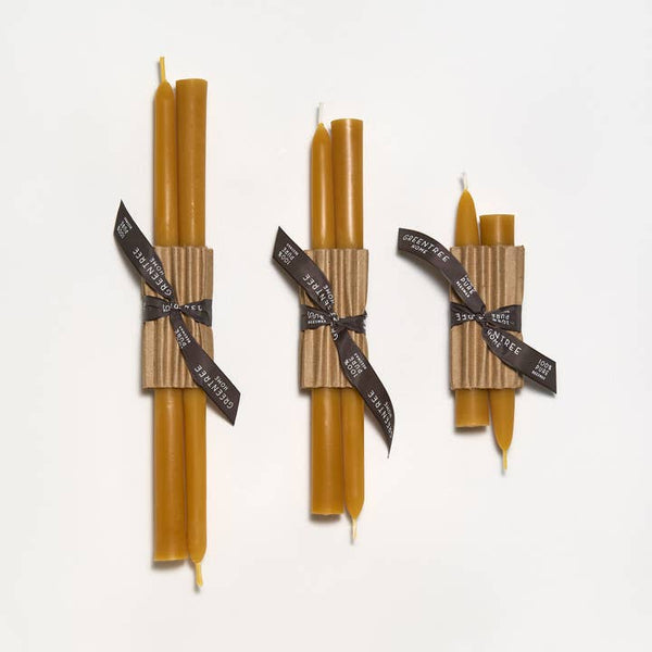 Greentree Home Candle, Every Day Unscented Handmade Beeswax Taper Candles