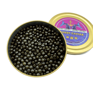 Candy Caviar Black Raspberry, Black Raspberry Candy, 1.5 Ounce Tin - 10 Count Display Box