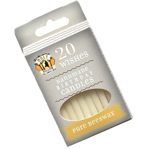 Mole Hollow Candles Pure Beeswax Birthday Candles, 3" - 20 Candles