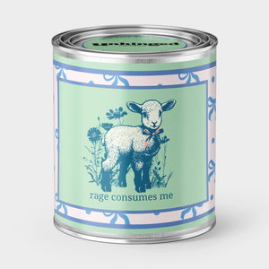 Rage Consumes Me Lamb Soy Wax Candle