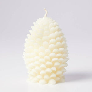 Greentree Home Candle, Jumbo Pine Cone Unscented Handmade Beeswax Sculptural Candles