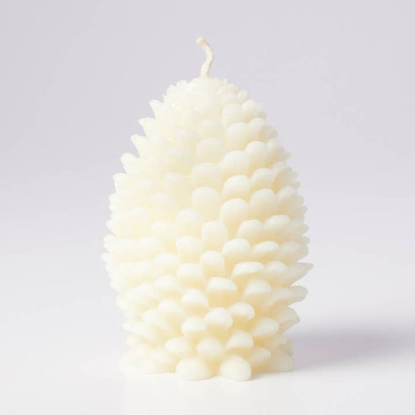 Greentree Home Candle, Jumbo Pine Cone Unscented Handmade Beeswax Sculptural Candles