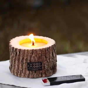 Rocky Interior Candle with Pine Tree Essential Oil, Patio Size