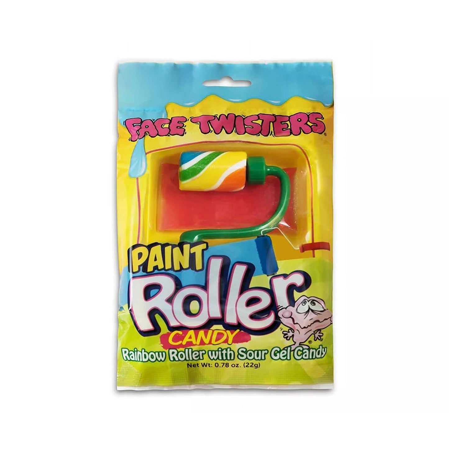 Face Twisters Paint Roller Candy, 0.78 oz. (22g) - 12 Count Display Box