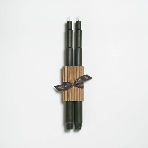 Greentree Home Candle, 12" Tele Unscented Taper Handmade Beeswax Candles