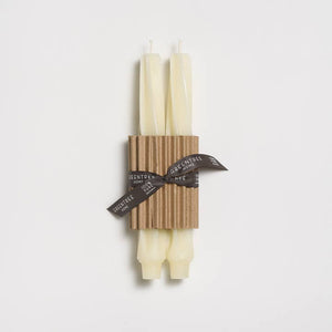 Greentree Home Candle, 9" Twist Unscented Taper Handmade Beeswax Candles