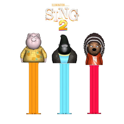 Pez Candy Illumination's Sing 2 Movie Candy Dispenser Blister Pack