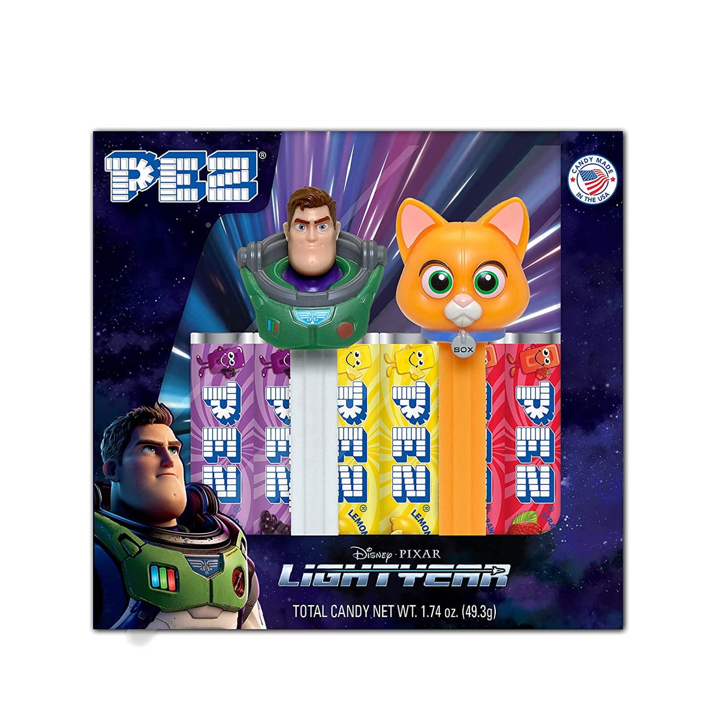 PEZ Candy Disney Pixar Lightyear Gift Set - Buzz Lightyear & Sox Twin Set