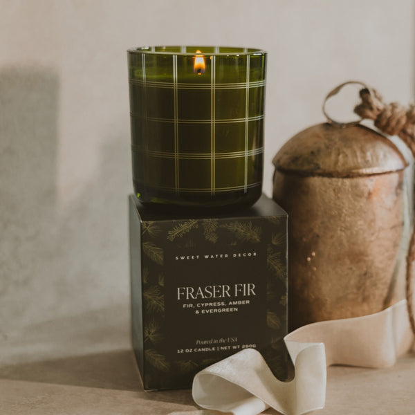 Sweet Water Decor Fraser Fir 12 oz Boxed Soy Candle