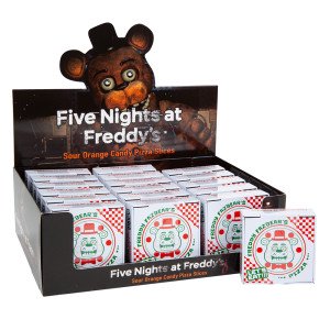 Five Nights at Freddy’s Sour Orange Candy Pizza Slices, 0.9 Ounce Tin - 18 Count Display Box