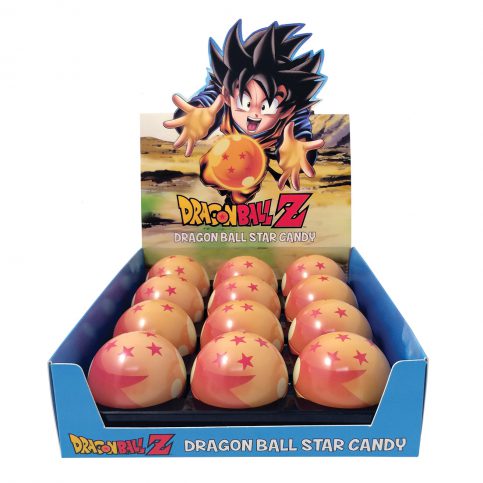 Dragon Ball Z Dragon Ball Star Candy Tin with Red Star Shaped Candy - 12 Count Display Box