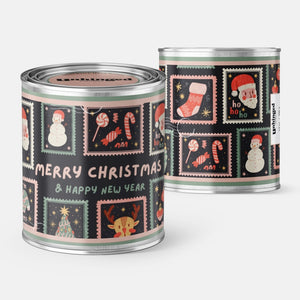 Christmas Stamps Holiday 14oz Soy Candle
