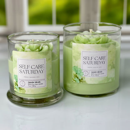A Mandatory Activity, Self Care Saturday Candle - Fresh Garden Spa Soy Candle