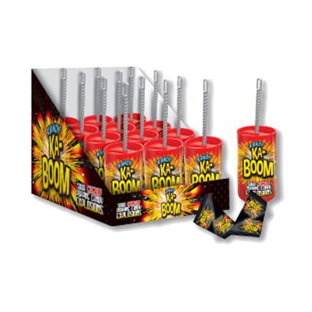 Kandy KA-BOOM Sour Cherry Popping Candy Explosions, 0.56 Ounces - 12 Count Display Box