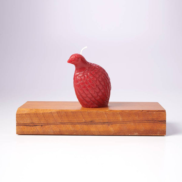 Greentree Home Candle, Partridge Bird Unscented Handmade Beeswax Sculptural Animal Candles