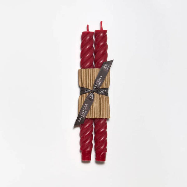 Greentree Home Candle, 10" Rope Unscented Taper Handmade Beeswax Candles