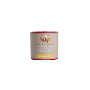 Unscented Pillar Candles, Burgundy Red