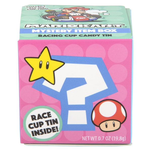 Nintendo Mario Kart Blind Box, Collectible Tins W/ 0.7 Ounces of Fruit Flavored Candy - 18 Count Display Box