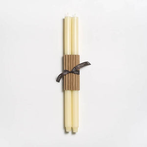 Greentree Home Candle, 18" Fluted Unscented Taper Handmade Beeswax Candles