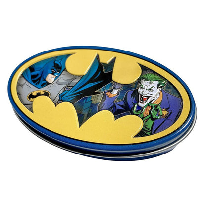 DC Comics Batman Nemesis Candy Tin, 1.2 Ounces of Sour Blue Raspberry Batman Logo Candy - 12 Count Display Box