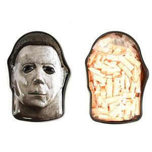 Halloween II Mask tin, Slashers Sours Orange Candy - 12 Count Display Box