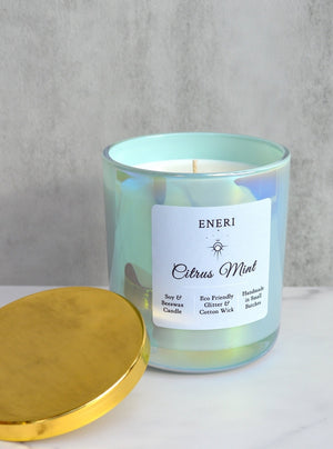 ENERI 12 oz Scented Candle, Citrus Mint