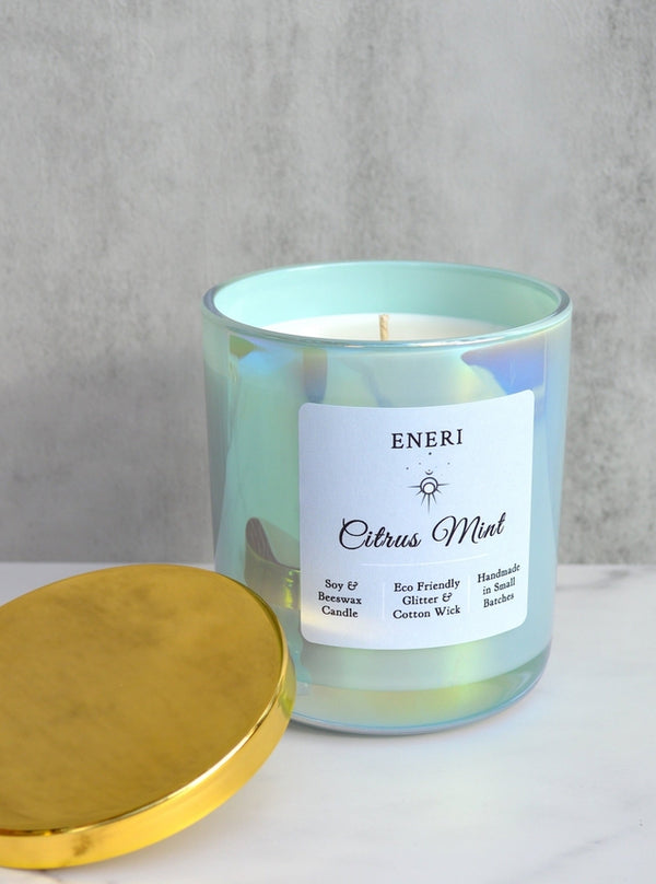 ENERI 12 oz Scented Candle, Citrus Mint