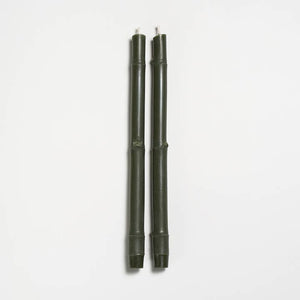 Greentree Home Candle, 12" Bamboo Unscented Taper Handmade Beeswax Candles
