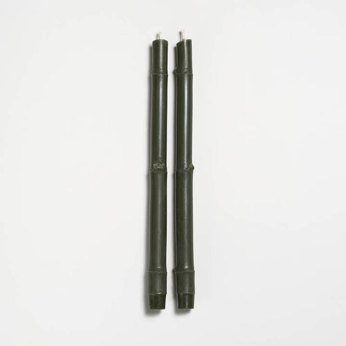 Greentree Home Candle, 12" Bamboo Unscented Taper Handmade Beeswax Candles