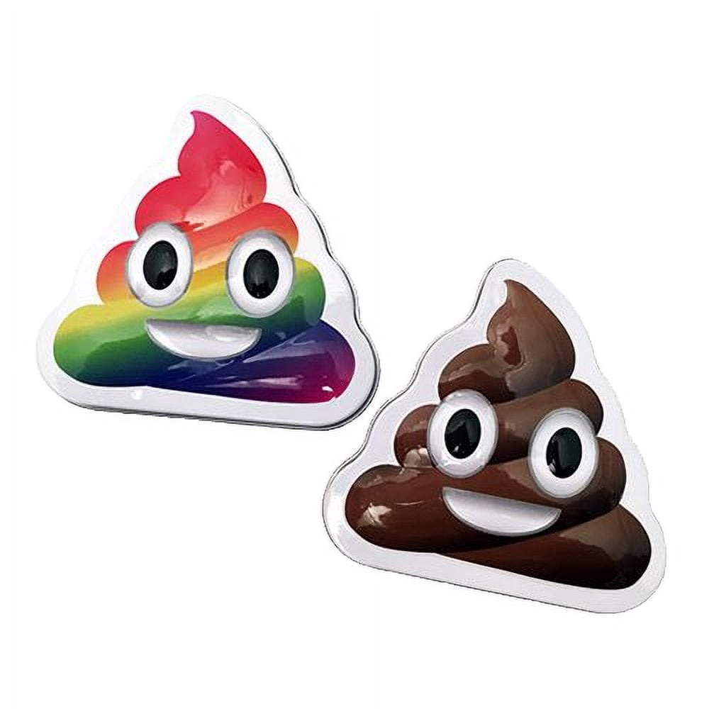 Emoticandy Poop Tin with Poop Emoji Vanilla Flavored Candy, 1 Ounce - 12 Count Display Box