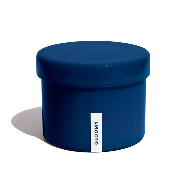 Vella & Co, Gloomy Palo Santo & Woods 16 Ounce Soy Candle, Blue Glass
