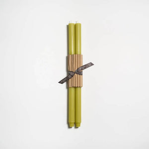 Greentree Home Candle, 18" Fluted Unscented Taper Handmade Beeswax Candles