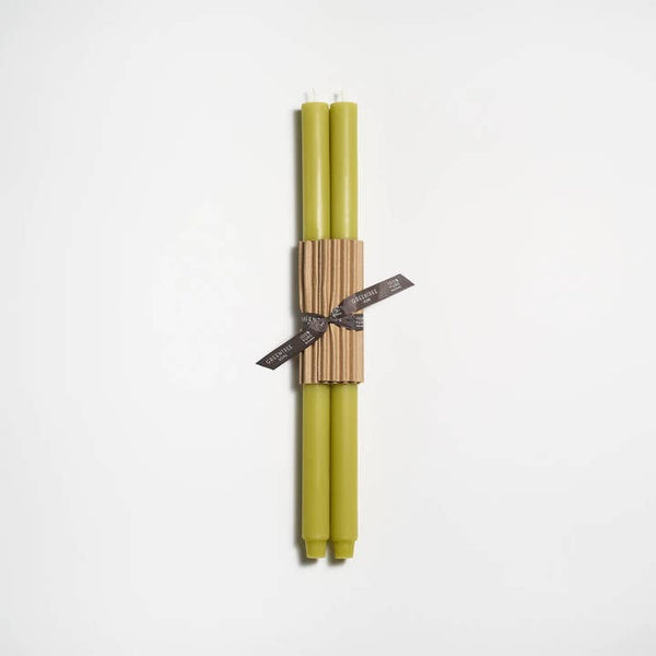Greentree Home Candle, 18" Fluted Unscented Taper Handmade Beeswax Candles