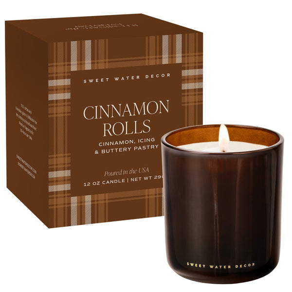 Sweet Water Decor Cinnamon Rolls 12 oz Boxed Soy Candle