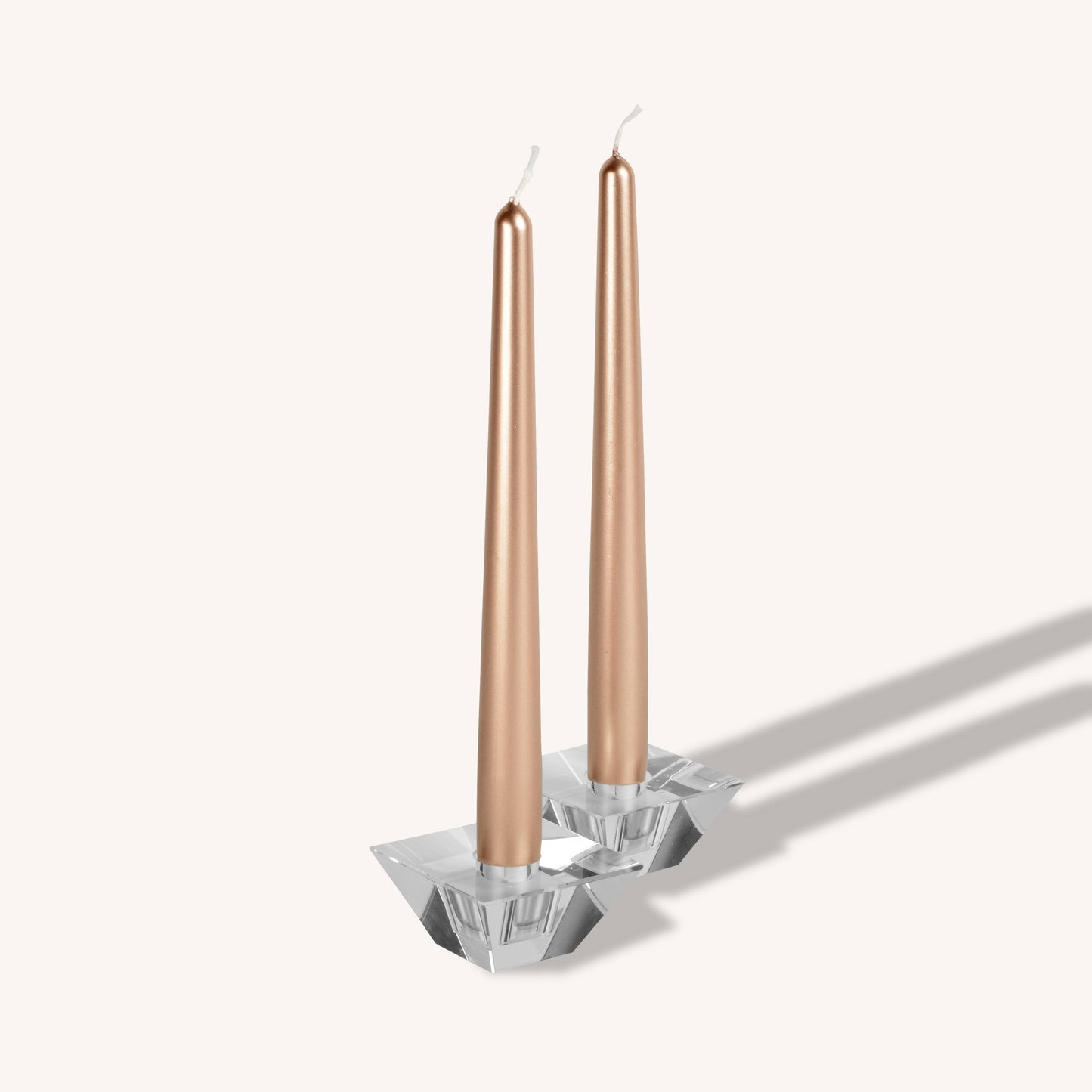Metallic Copper Taper Candles - 10 Inch - 12 Pack