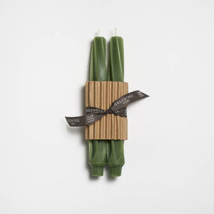 Greentree Home Candle, 9" Twist Unscented Taper Handmade Beeswax Candles