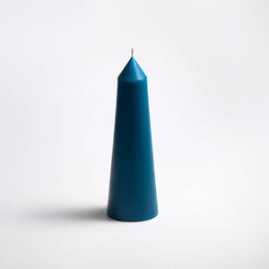 Greentree Home Candle, Short Tower Pillar Unscented Taper Handmade Beeswax Sculptural Candles