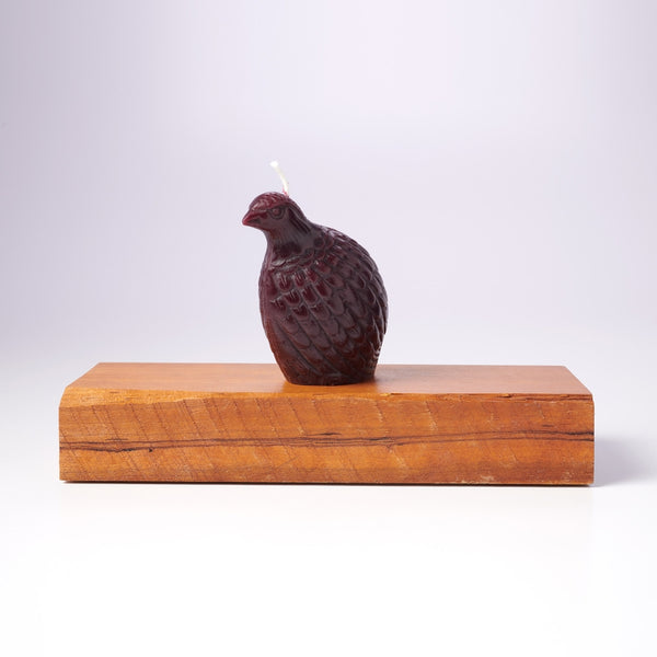 Greentree Home Candle, Partridge Bird Unscented Handmade Beeswax Sculptural Animal Candles