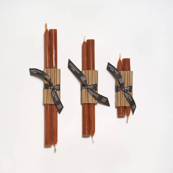 Greentree Home Candle, Every Day Unscented Handmade Beeswax Taper Candles