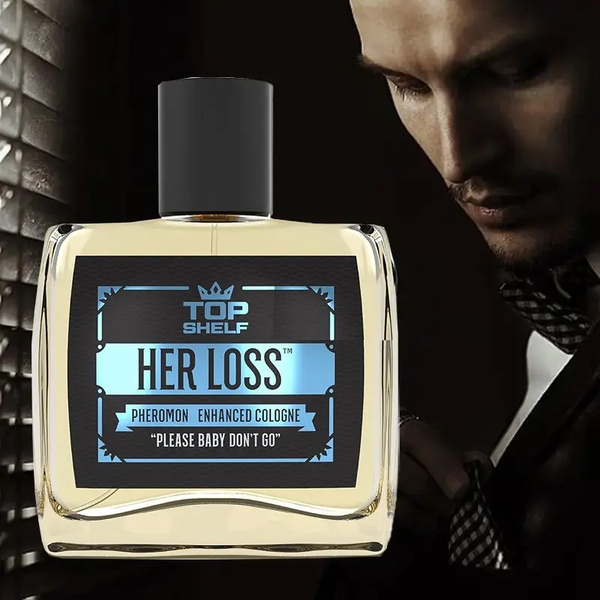 Top Shelf Her Loss Eau de Cologne 100ml For Men Spicy Woody Amber Scent Long Lasting Daily Dating Perfume Natural Spray