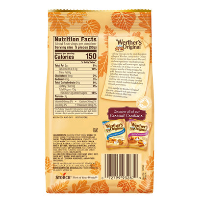 Werther's Original Harvest Caramels Cinnamon Crème Soft Caramel Candy, Limited Edition, 7.4 Ounce Bag